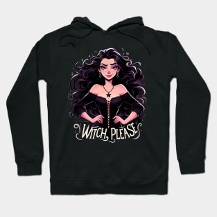 Witch, Please - Sorceress in a Black Dress - Dark Fantasy Hoodie